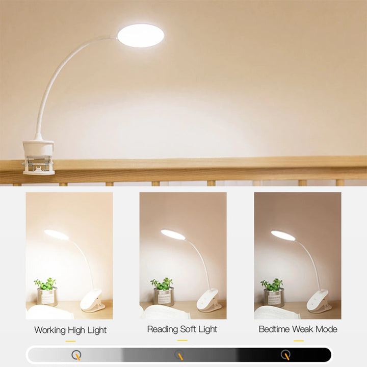 Trådløs Klipslampe med Touch Switch og Justerbare Lysindstillinger