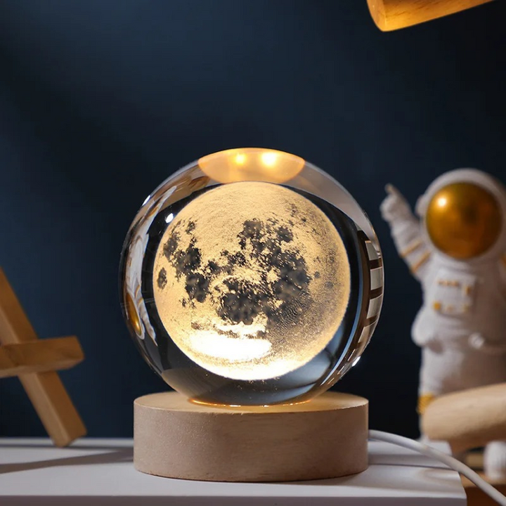 Elegant Glas Globus Lampe med Miljøvenlig LED Base