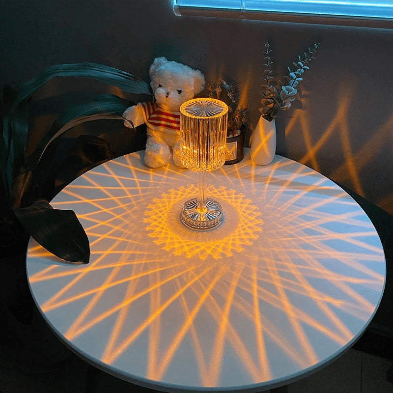 Berøringskontrol Krystal Bordlampe med RGB Lys