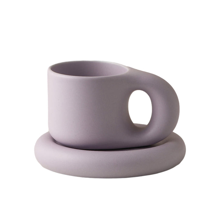 Minimalistisk Keramisk Krus 300 ml med Glansfuld Finish