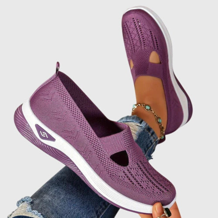Frieda | Dame Åndbare Slip-On Strik Sneakers