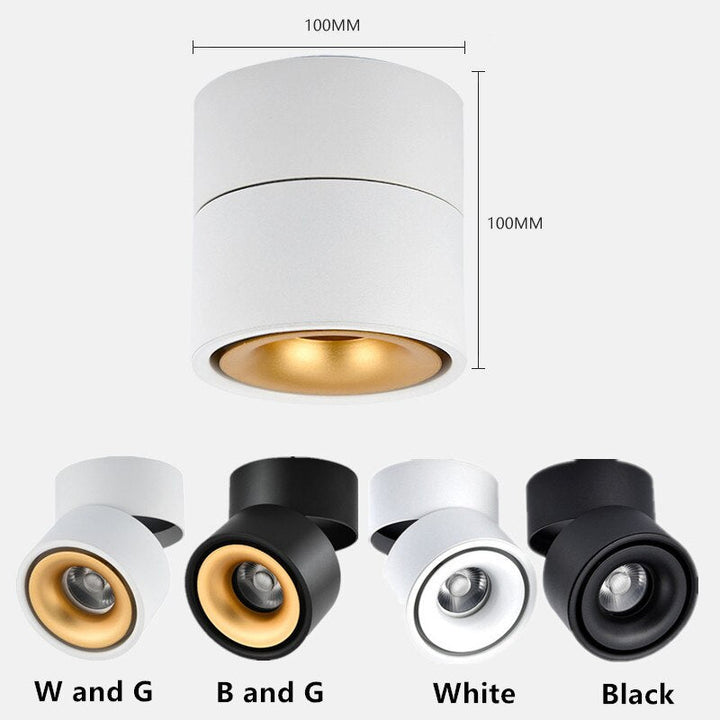 Justerbar LED Loftspot i Aluminium med Varm Hvidt Lys - 7W, 12W, 15W