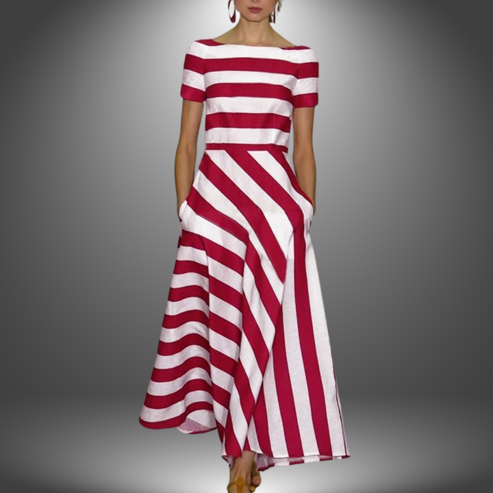 Marcia™ | Håndlavet Stribet Maxi Kjole