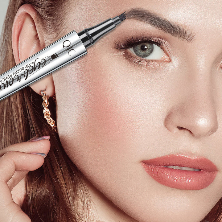 3D Vandtæt Microblading Øjenbrynsblyant med 4-Spids Design