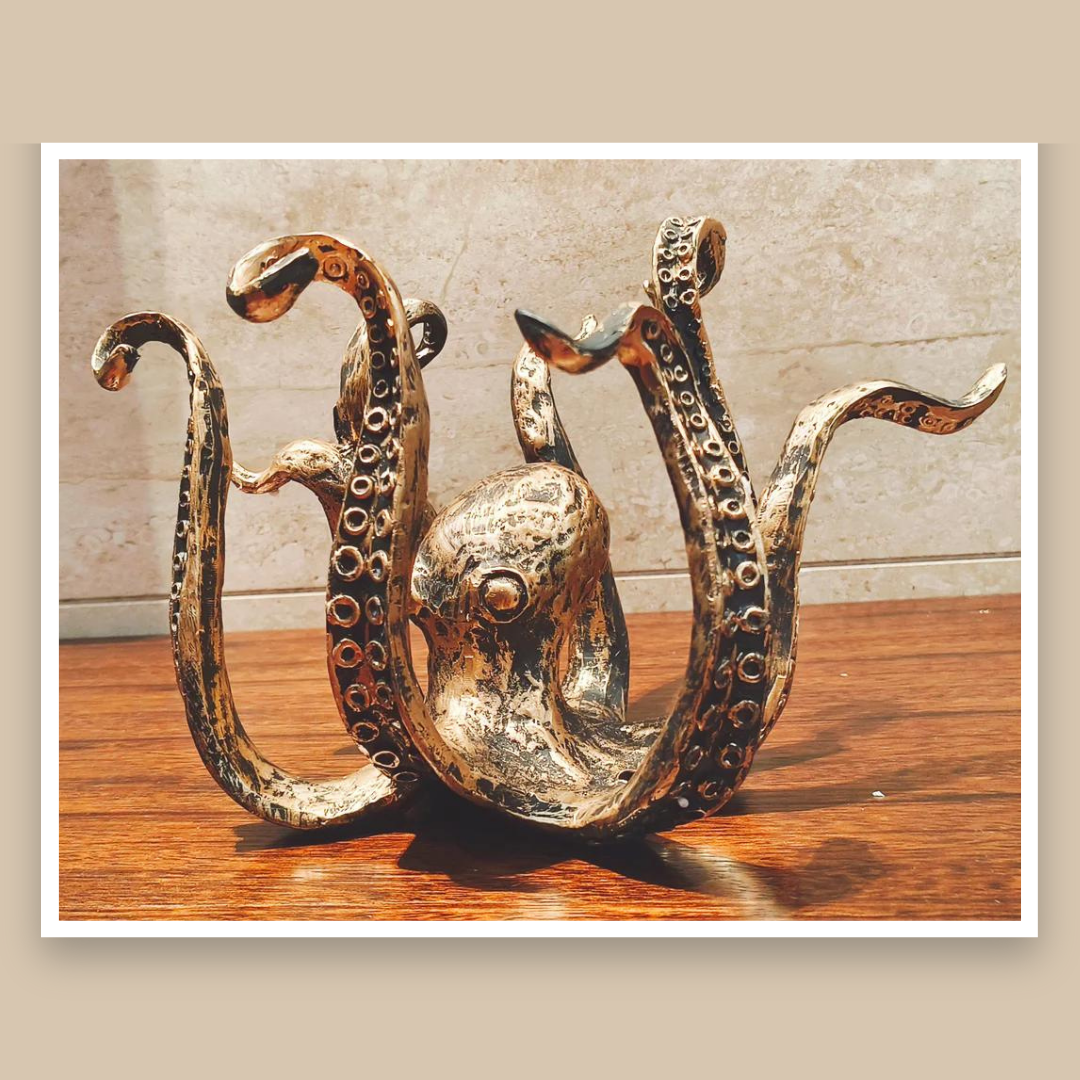 Antik Bronze Kraken Krus Holder til 8 Krus