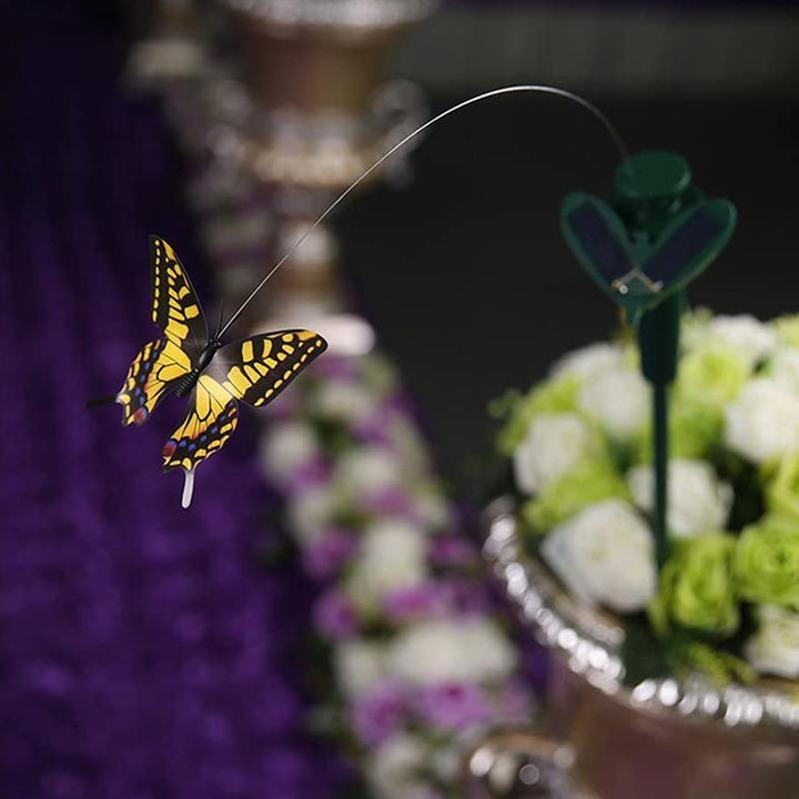 Solcelledrevet Dansende Kolibri og Sommerfugl Have Dekoration