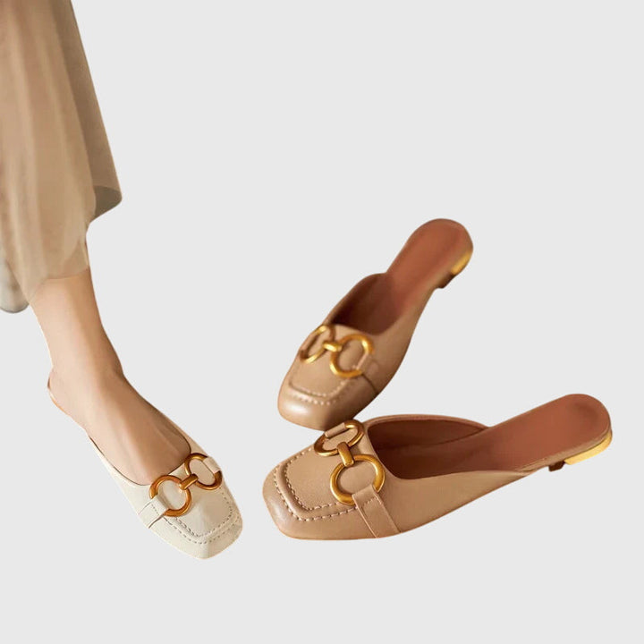 Pauline | Damernes Slip-On Sandaler med Spændedesign