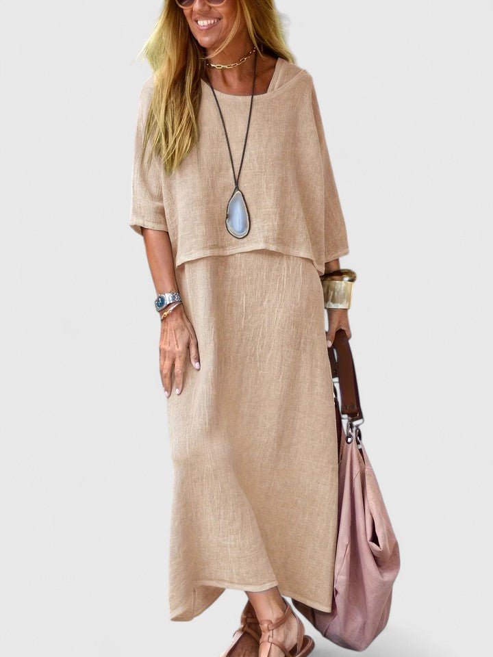Lea | Kvinders To-dels Sæt Maxi Kjole & Kortærmet Top