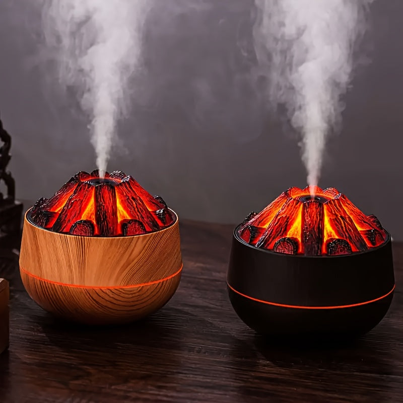 Mini Kulfire Diffuser med Realistisk Flammeeffekt og Tågeindstillinger