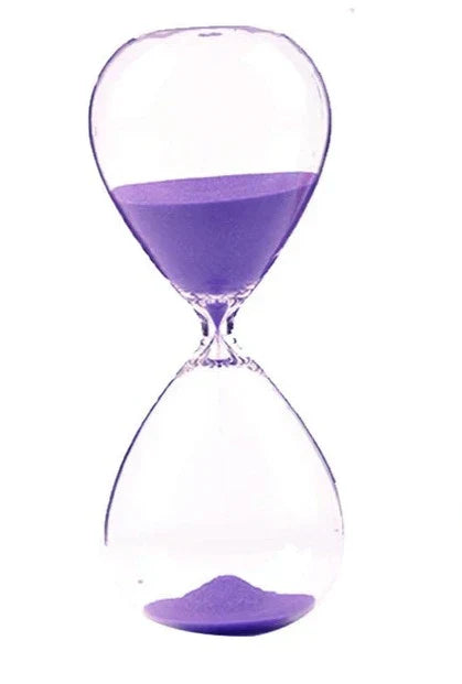 Klar Glashourglas med Træstand - 5 Minutters Timer
