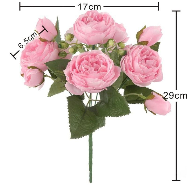 Kunstigt Pæoner Blomsterarrangement i Non-Woven Stof