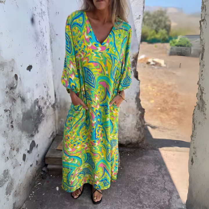 Andrea™ | Strømmende Forårs Kjole