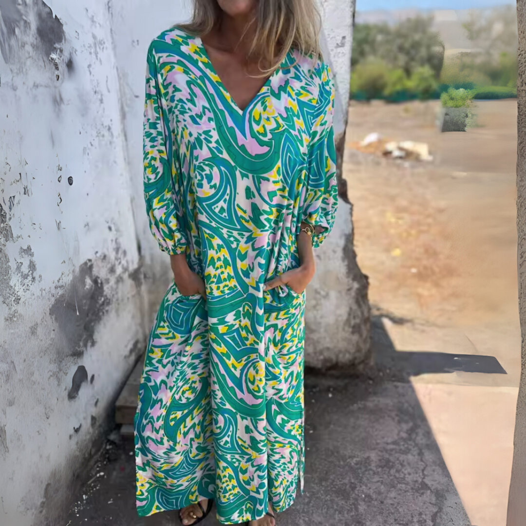 Andrea™ | Strømmende Forårs Kjole