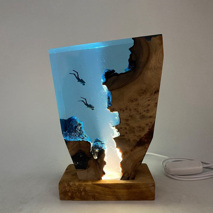 Kunstnerisk USB Bordlampe med Havtema