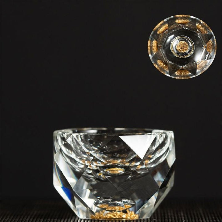 Diamant Skåret Guldfolie Shot Glas 1.7 oz