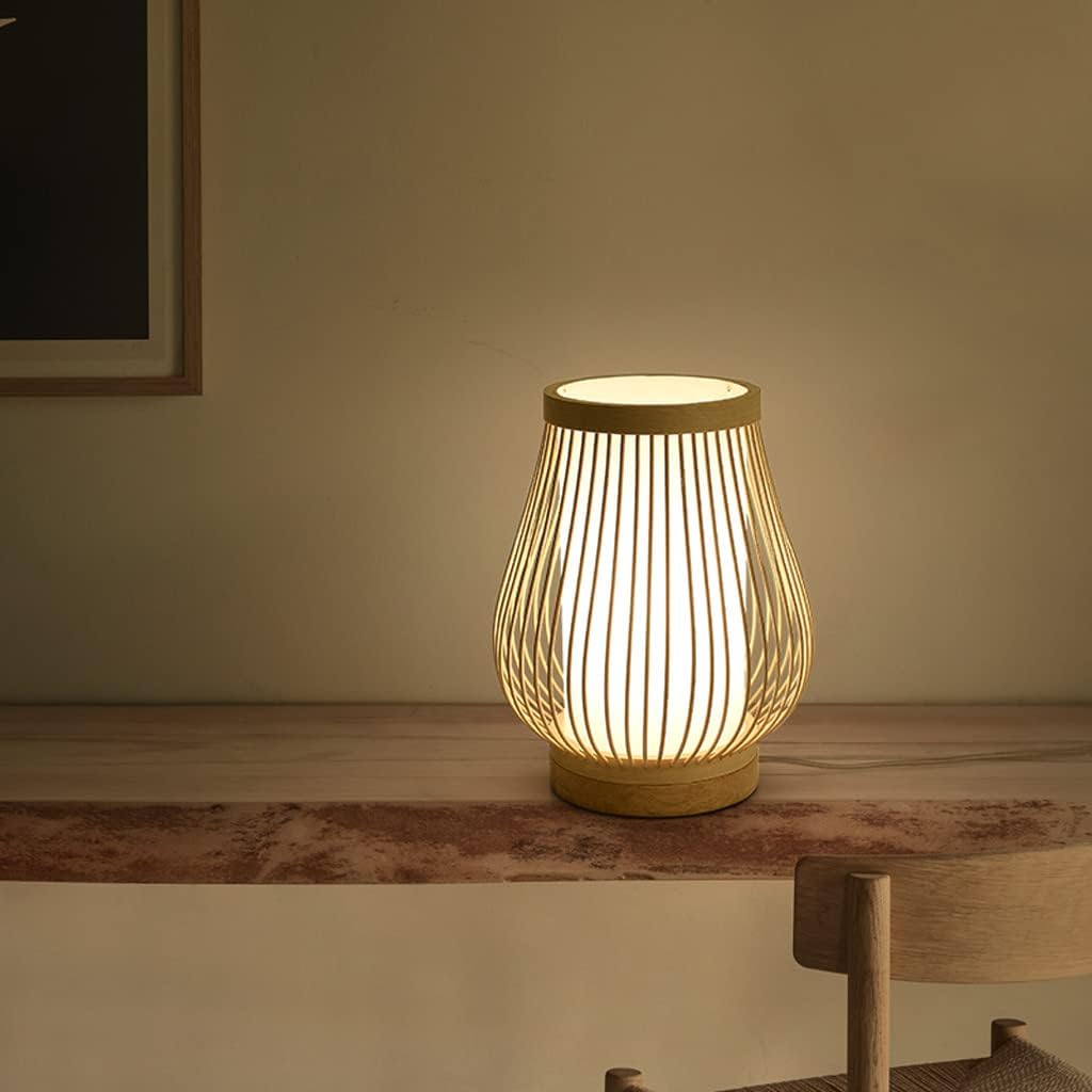 Bambus Bordlampe med Blødt Ambient Lys