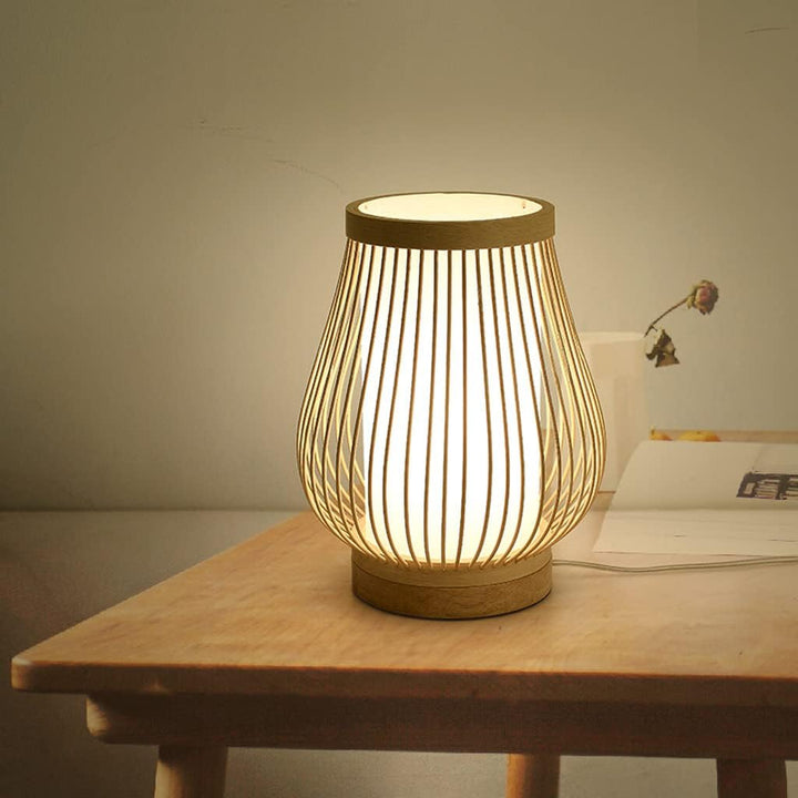 Bambus Bordlampe med Blødt Ambient Lys