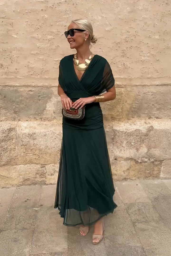 Alison™ | Elegant V-hals Fantasi Fest Maxi Kjole
