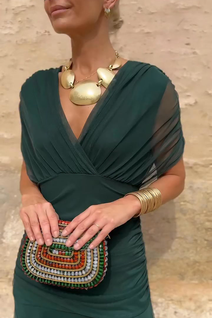 Alison™ | Elegant V-Neck Fantasy Fest Maxi Dress