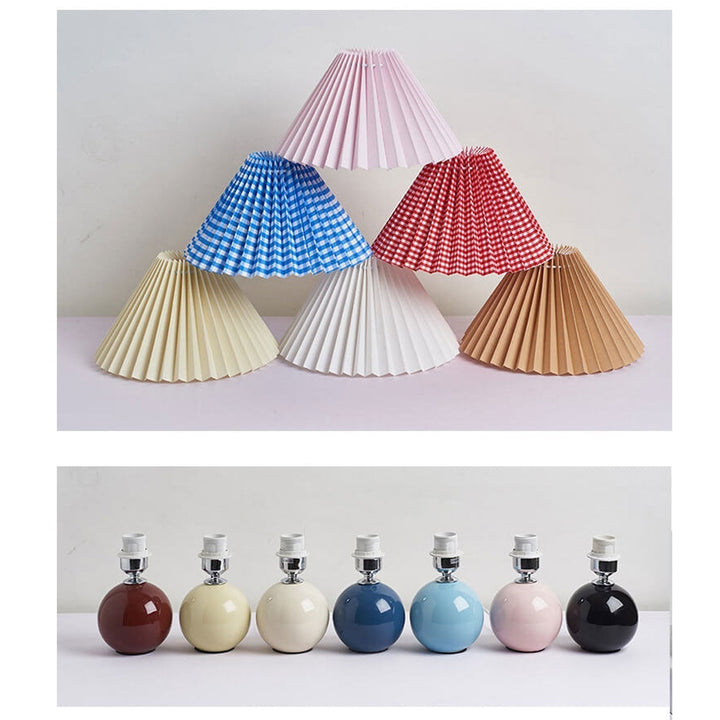Moderne Keramisk Bordlampe i Flere Farver