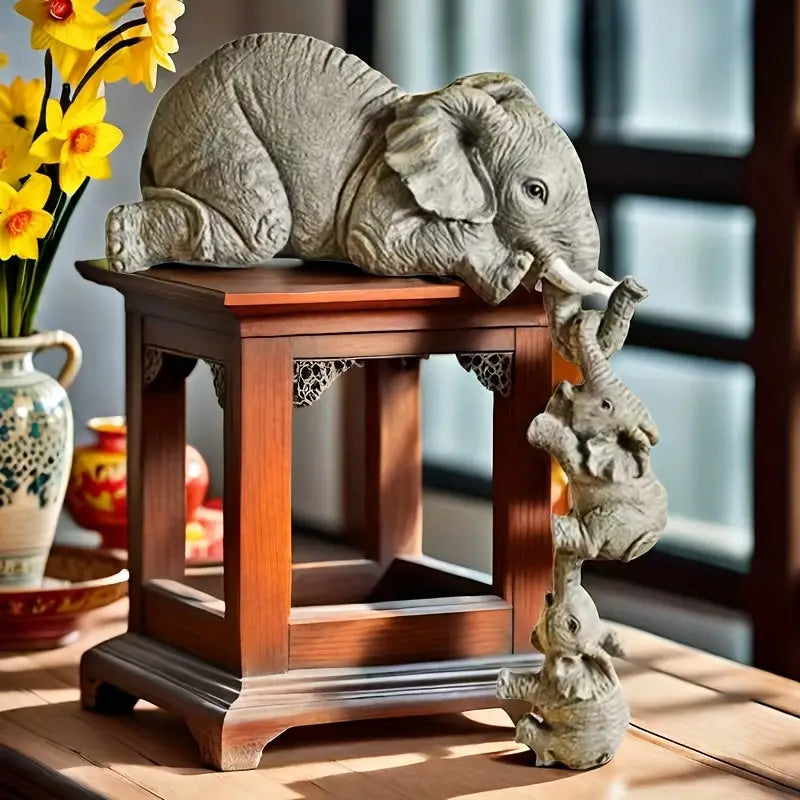 Elegant Elefant Dekorativ Ornament i Højkvalitets Harpiks