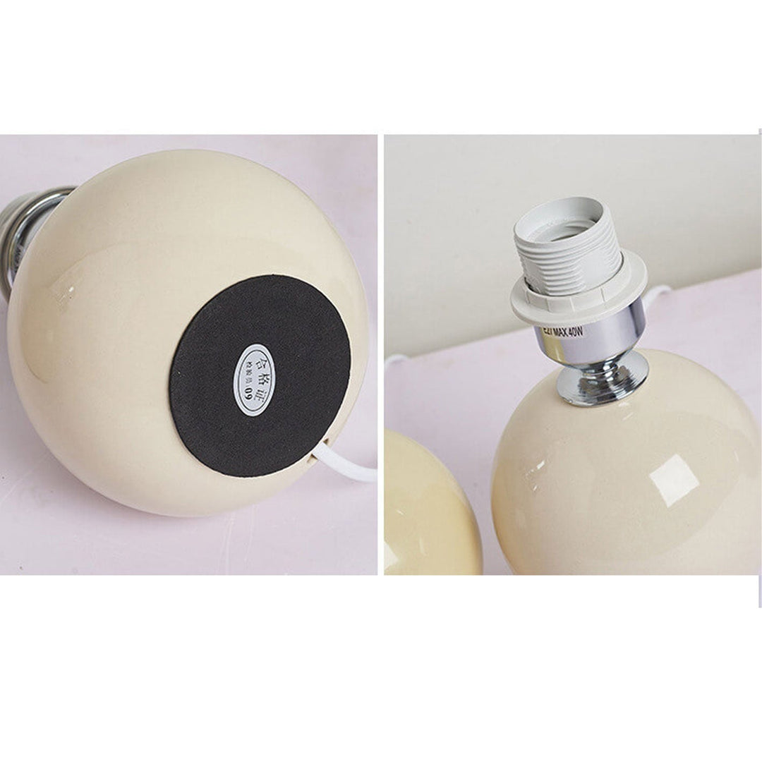 Moderne Keramisk Bordlampe i Flere Farver