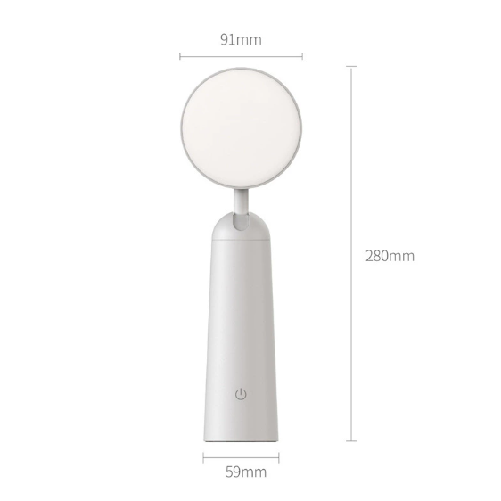 Genopladelig Svampelampe i Aluminium med Varm LED Belysning