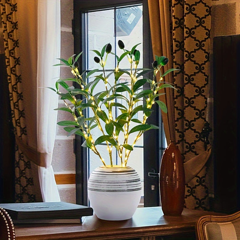 Oliventræ LED Lampe med Blødt Lys
