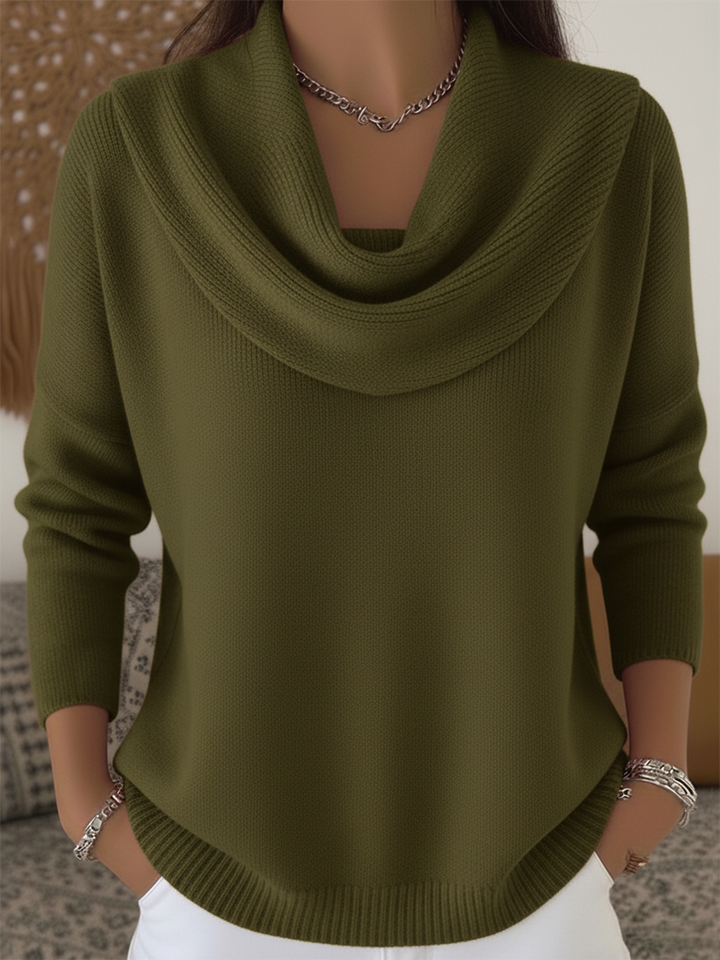 Carolia™ | Stilfuld Cowl Krave Sweater
