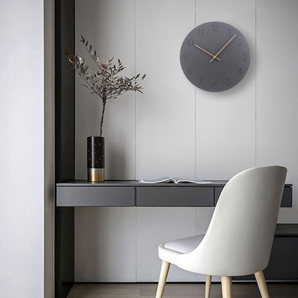 Minimalistisk 29 cm Vægur i Valnøddetræ med Stille Bevægelse
