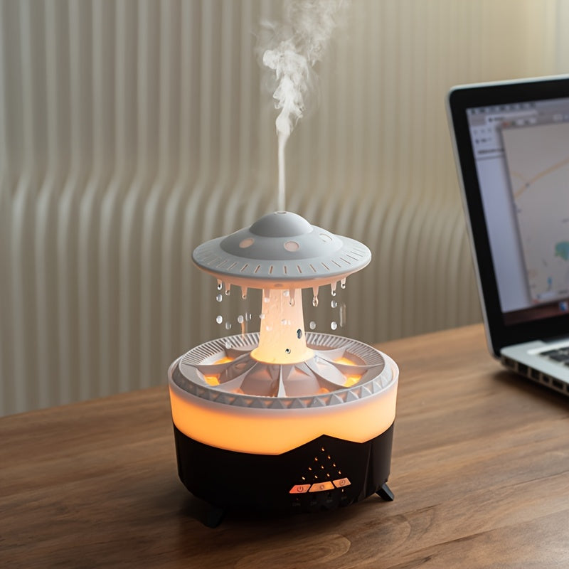 Æterisk Olie Diffuser med Regndråbe Design og Luftfugter Funktion