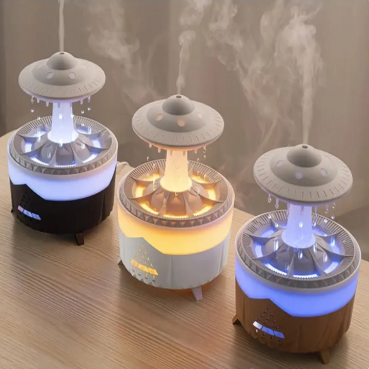 Ultralyd Aromaterapi Luftfugter med Fjernbetjening - Moderne UFO-design