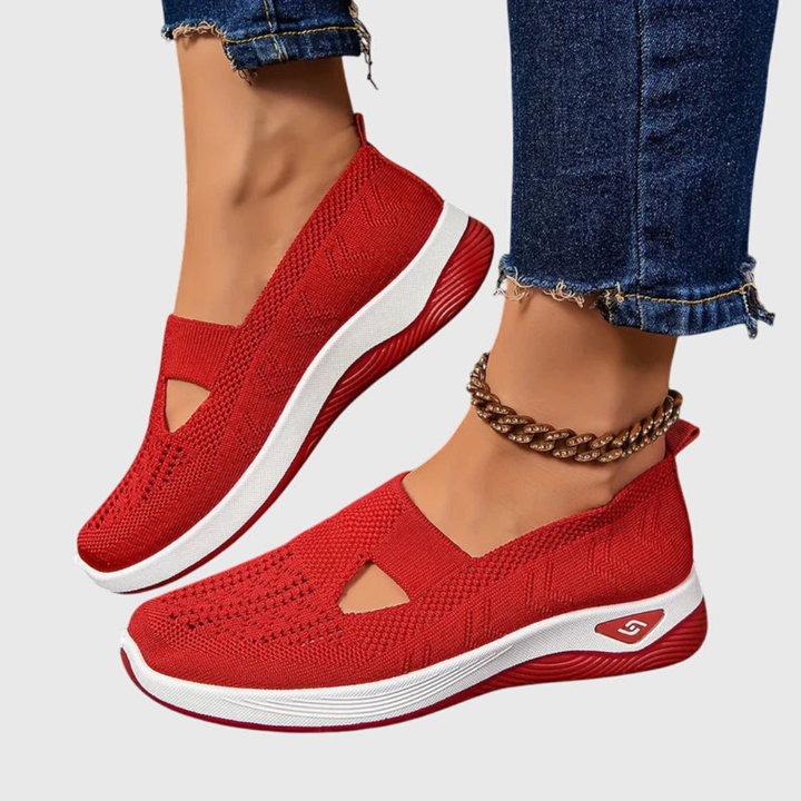 Frieda | Dame Åndbare Slip-On Strik Sneakers