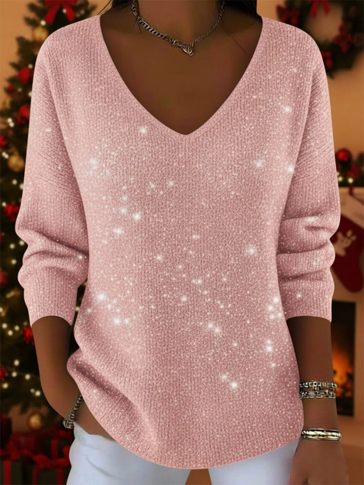 Georgia™ | V-Hals Festlig Sweater