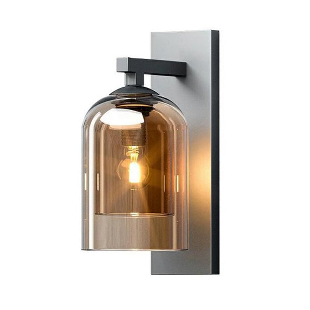 Moderne Røget Glas Væglampe med Slankt Design