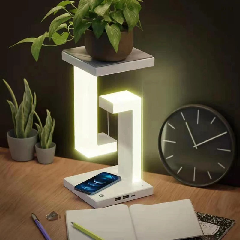 Trådløs Oplader med LED Glød og Hurtig Qi-opladning