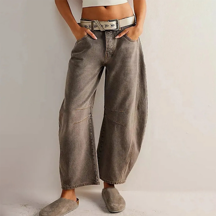 Fad | Kvinders Høj Talje Fad Ben Jeans Relaxed Fit Denim