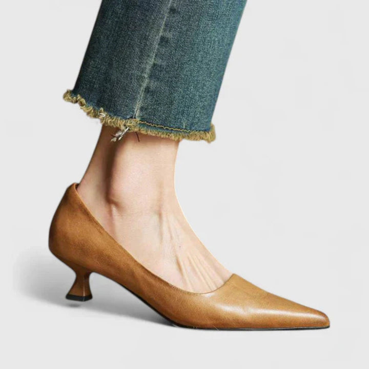 Pauline | Dame Spids Tå Lavhælede Pumps Shorts
