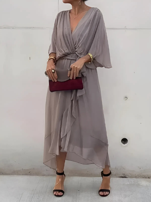 Lori™ | Tidless Wrap Midi Kjole