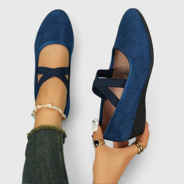 Laura | Dame Forårs Rem Rundtået Hæl Flats