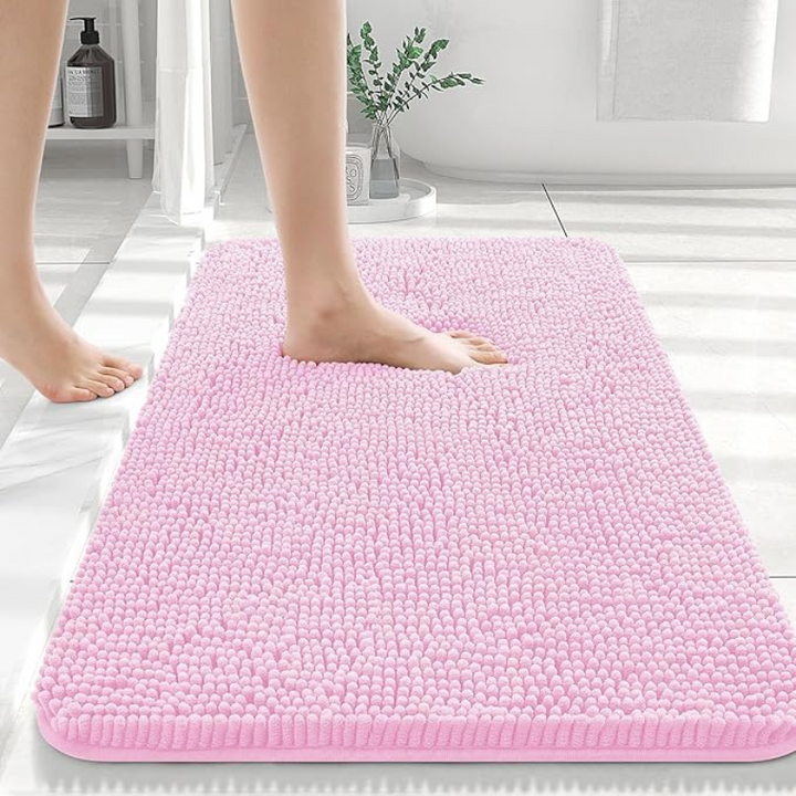 Plush Antiskrid Badeværelsesmåtte i Rektangulær Design