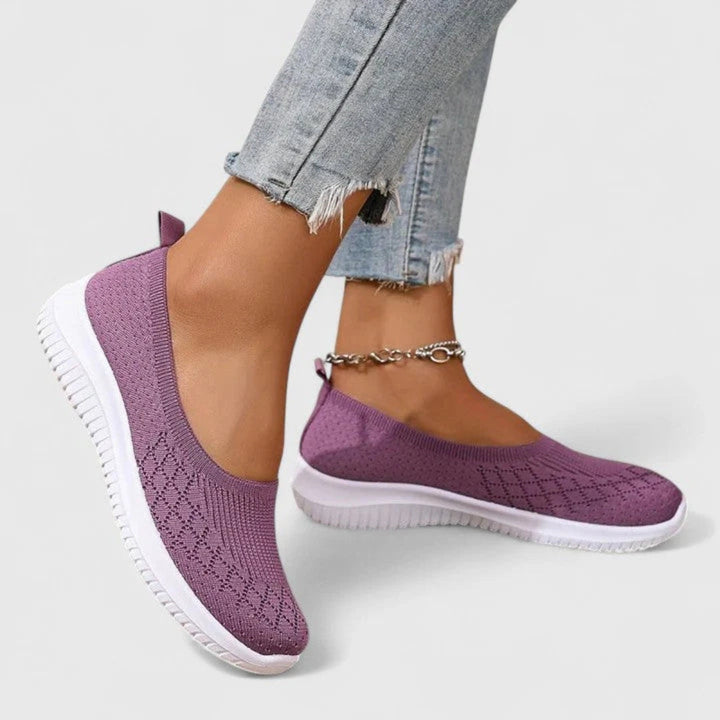 Lara | Dame Let Slip-On Strik Ballerinaer