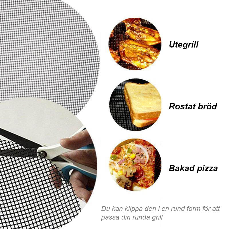 Genanvendelig Non-Stick Grillmåtte til BBQ - Varmebestandig og Let at Rengøre