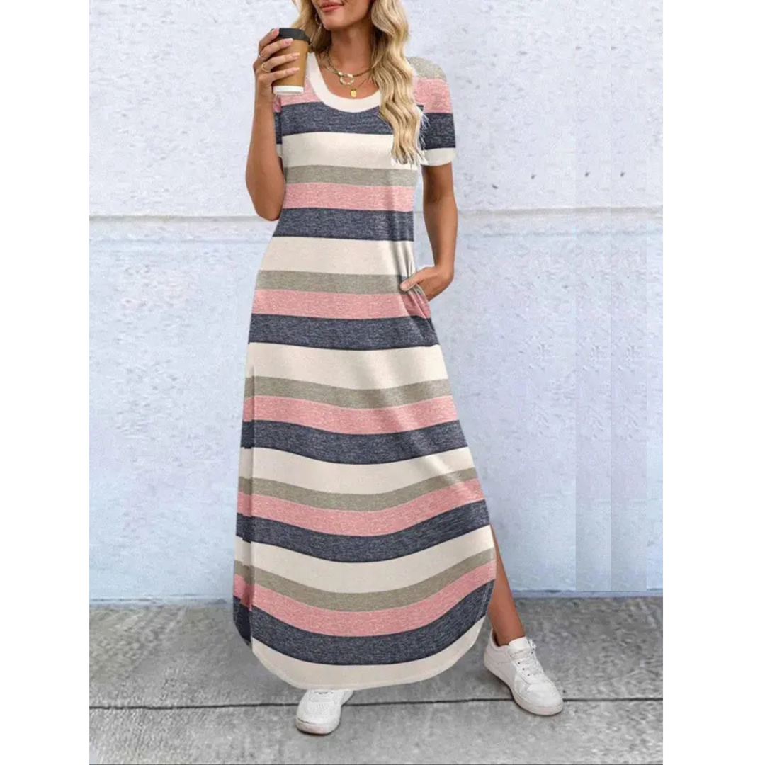 Dora™ | Casual Sommer Rund Hals Maxi Kjole
