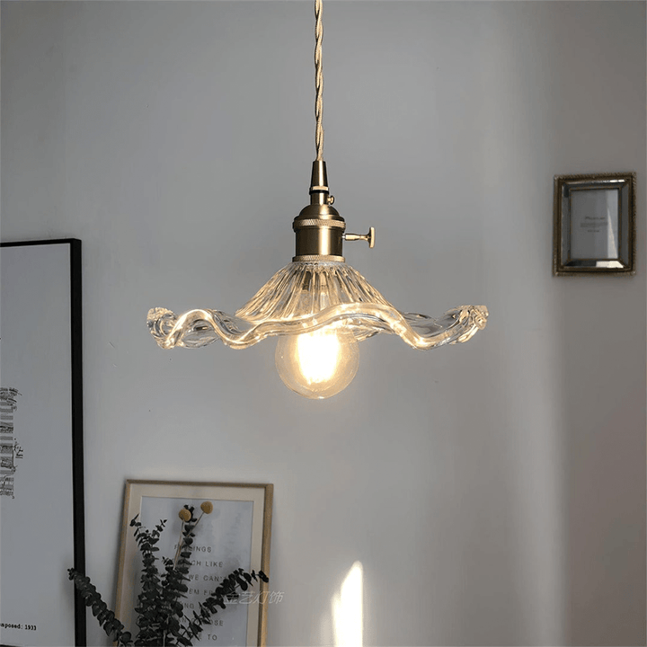Hibiscus Pendel i Metal og Glas