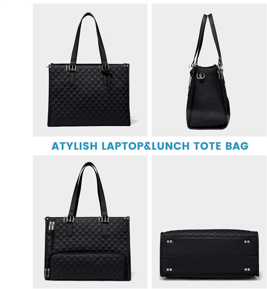 Isoleret Laptop- og Frokost Tote Taske med Dobbelt Rum