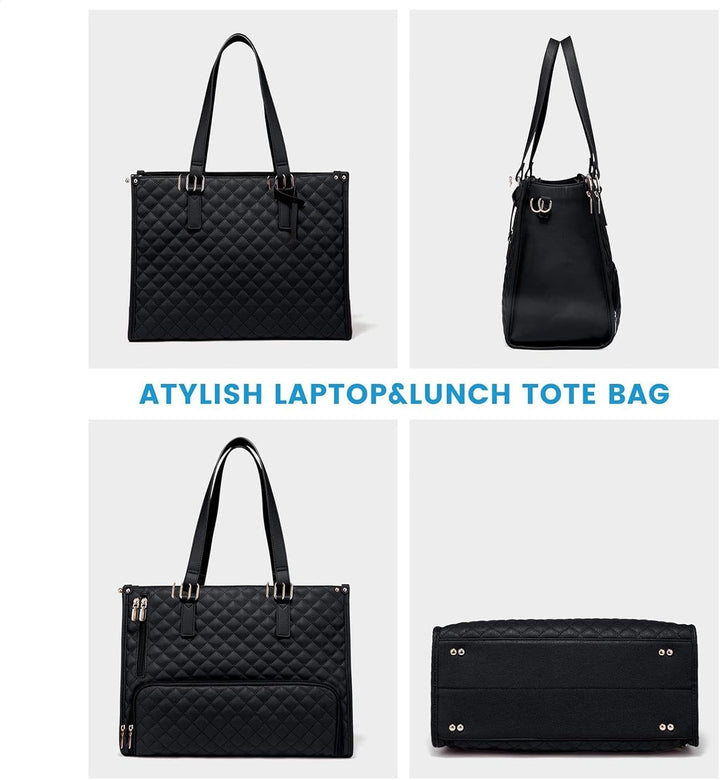 Isoleret Laptop- og Frokost Tote Taske med Dobbelt Rum