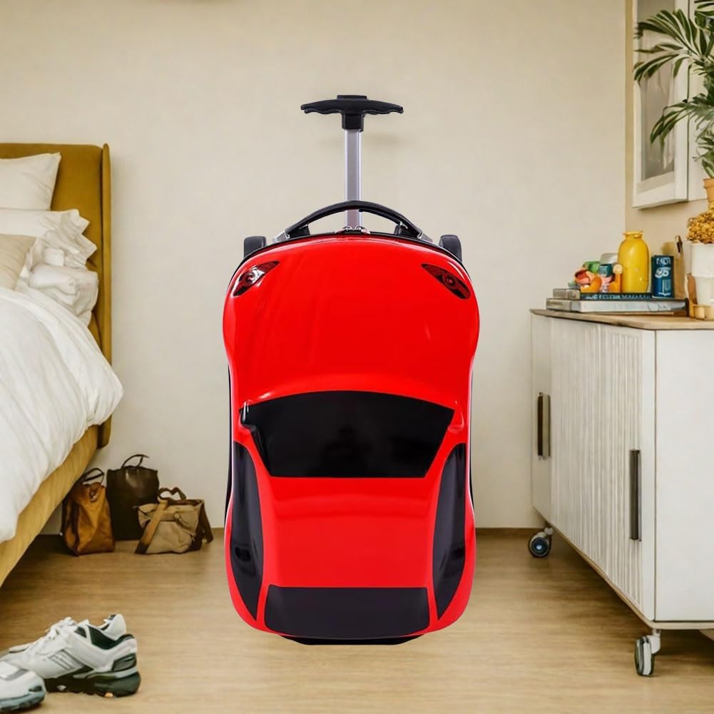 Børnesuitcase i Bilform med Teleskophåndtag