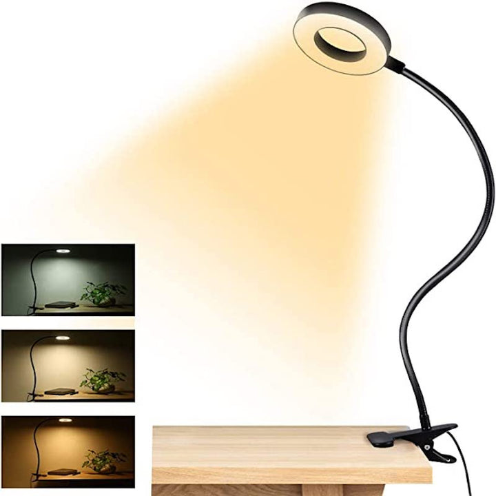 Clip-On LED Læselampe med 48 Lyskilder og Justerbar Gåsehal