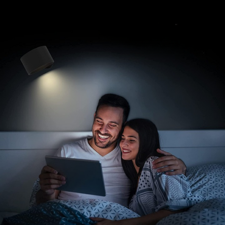Genopladelig LED Væglampe med Berøringskontrol og 360° Magnetisk Rotation